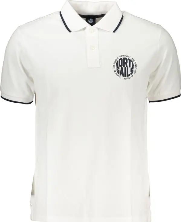 White Cotton Men Polo