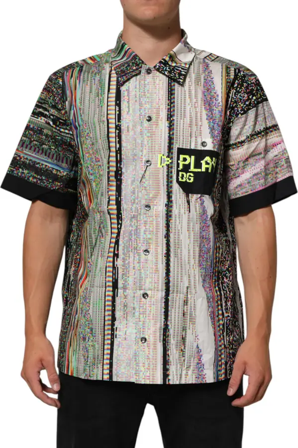 Multicolor Graphic Collared Casual Shirt