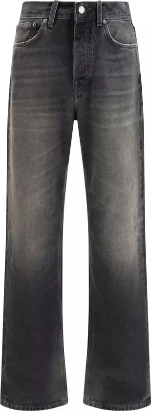Black Cotton Relaxed Fit Jeans