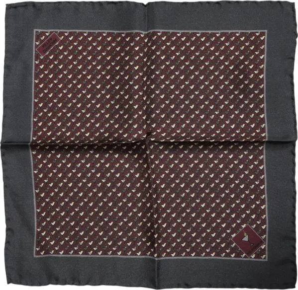 Maroon Cocktail Silk Square Foulard Scarf