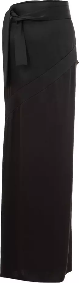 Black Acetate Long Skirt