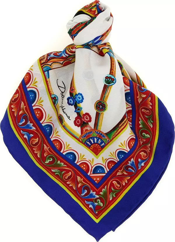 Multicolor Silk Scarf