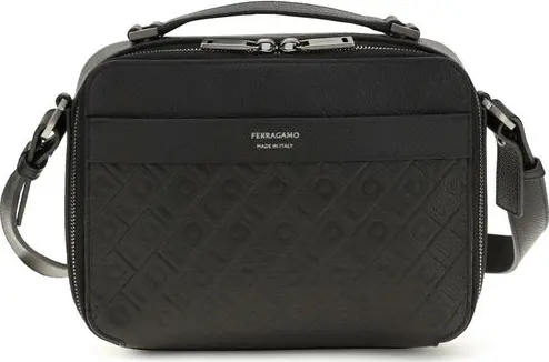 Black Calf Leather Bos Taurus Shoulder Bag