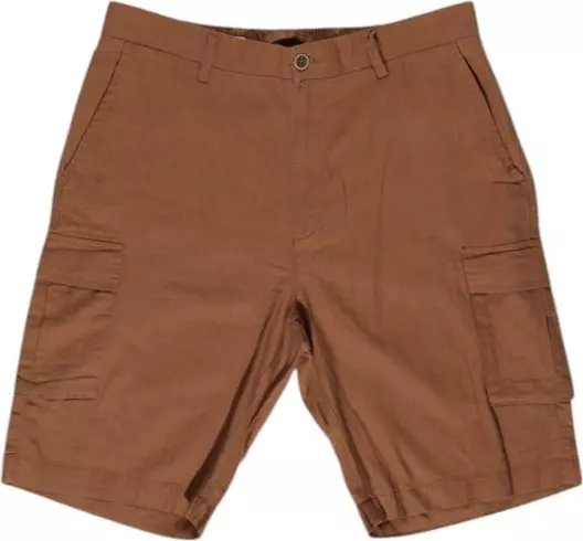 Brown Linen Bermuda Shorts