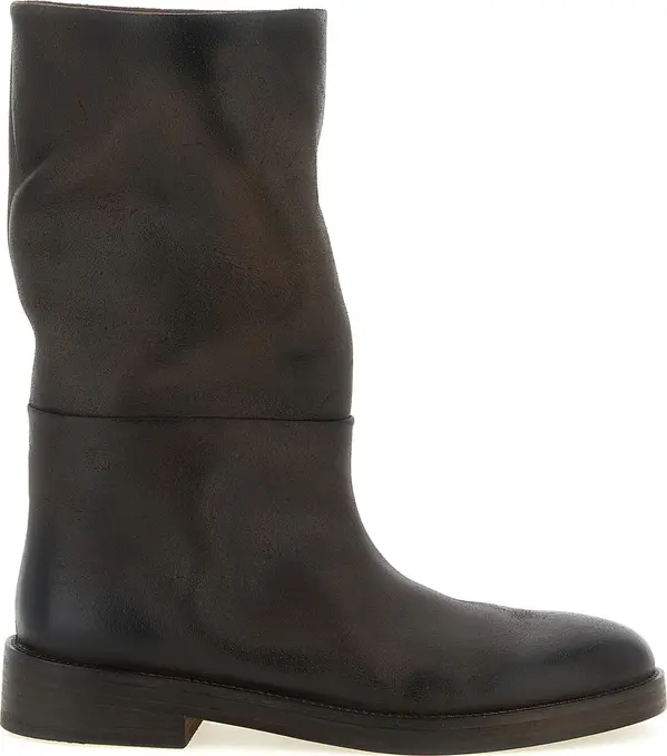 Brown Calfskin Over The Knee