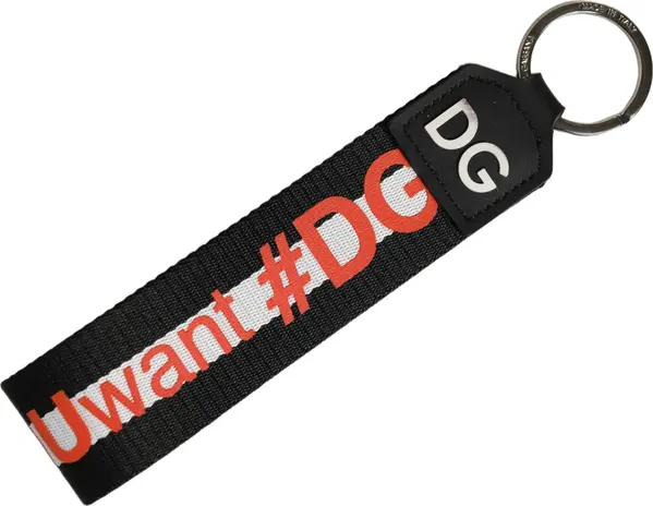 Multicolor Logo Polyester Brass Holder Keychain Keyring