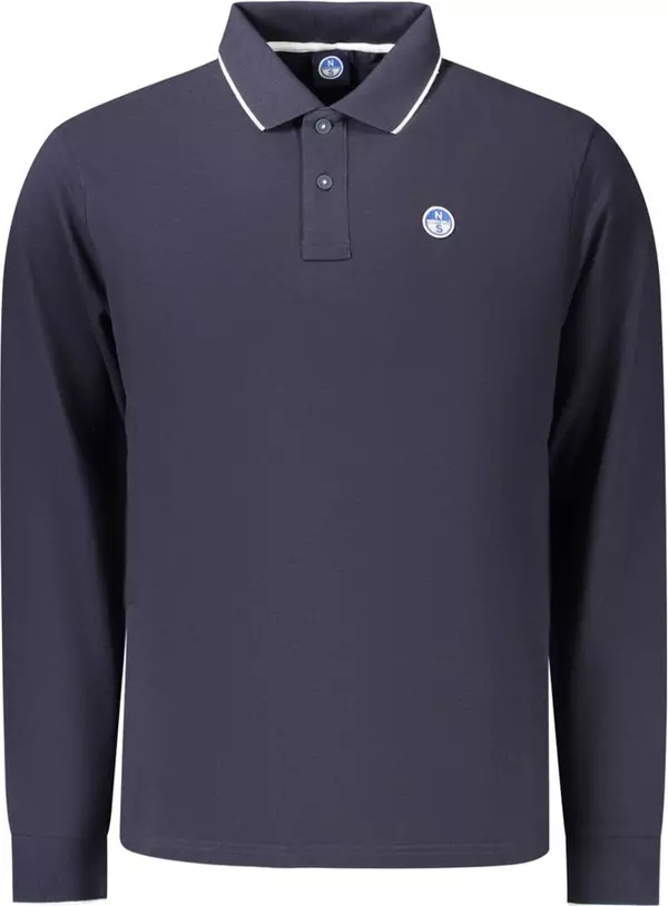 Blue Cotton Men's Polo