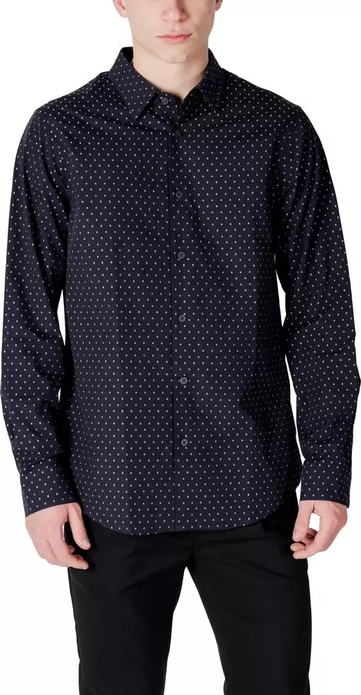 Blue Cotton Pattern Shirt