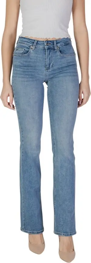 Blue Cotton Bootcut Jean