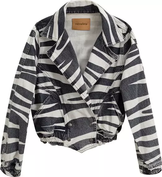 Black And White Cotton Blazer