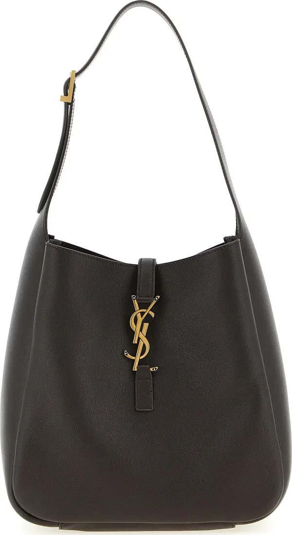 Brown Calfskin Shoulder Bag