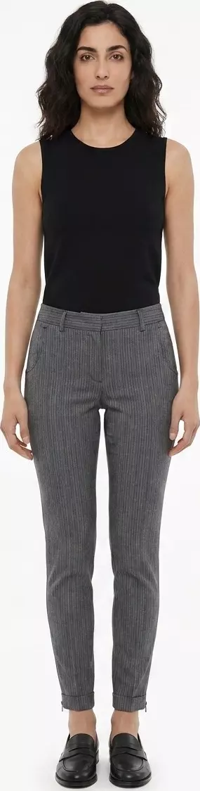 Multicolor Virgin Wool Skinny Pants