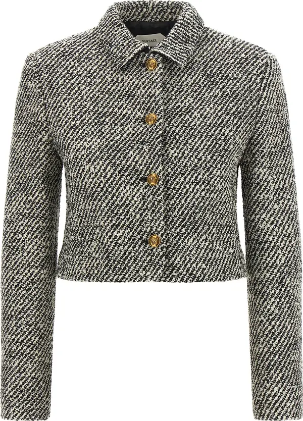 Bicolor Virgin Wool Full-Length Jacket