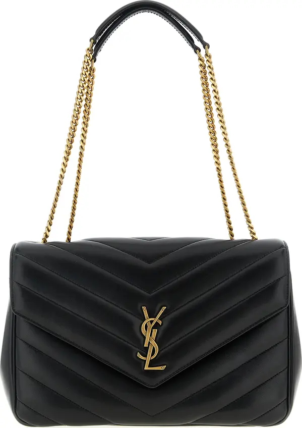 Black Lamb Leather Shoulder Bag