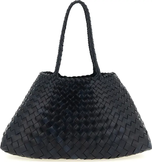 Blue Calfskin Shoulder Bag