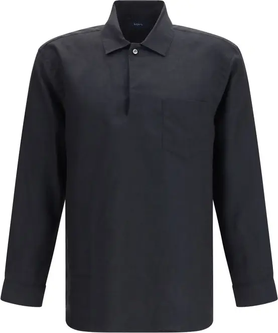 Black Linen Dress Shirt