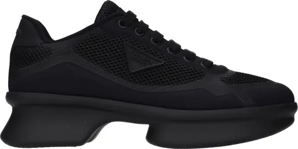 Black Fabric Low Top Sneakers