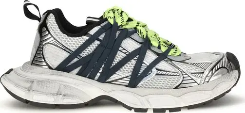 Gray Polyester Athletic Sneakers