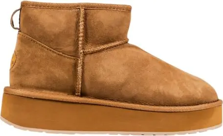 Beige Leather Ankle Boots