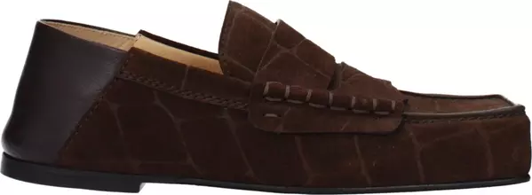 Brown Leather Slip-On Loafers