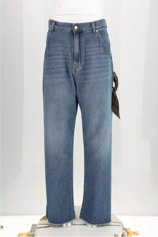 Blue Cotton Relaxed Fit Jeans