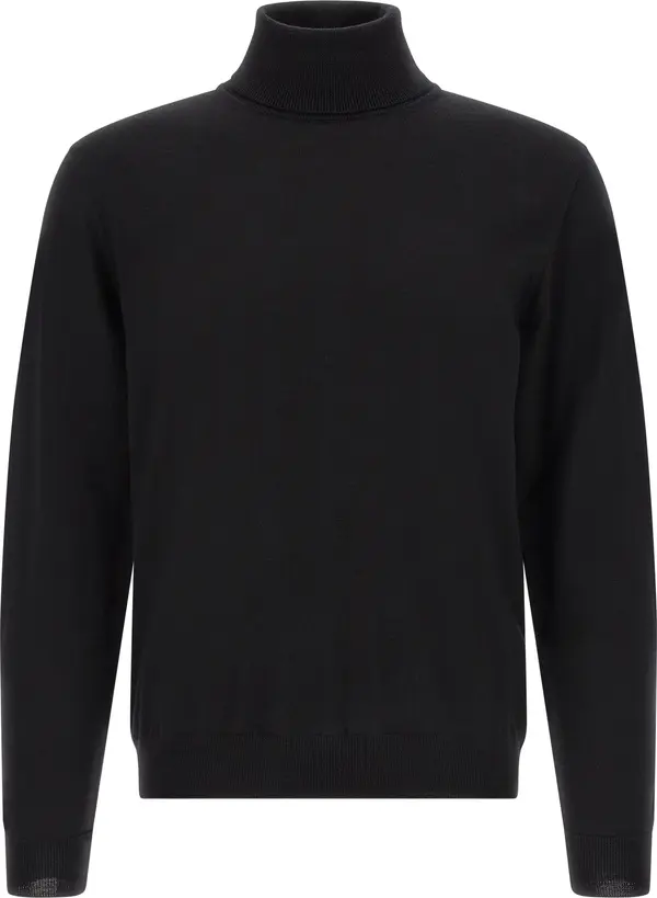 Black Virgin Wool Cardigan