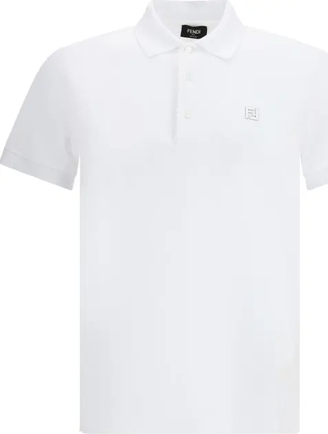 White Cotton Polo Shirt