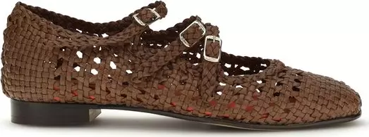 Brown Calf Leather Bos Taurus Ballet Flats