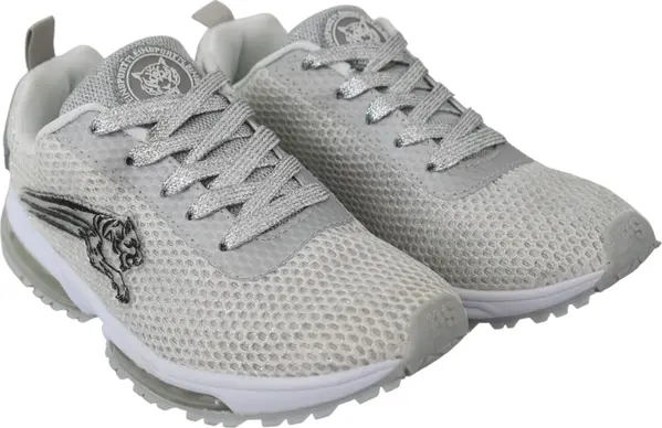 Silver Polyester Gretel Sneakers Shoes