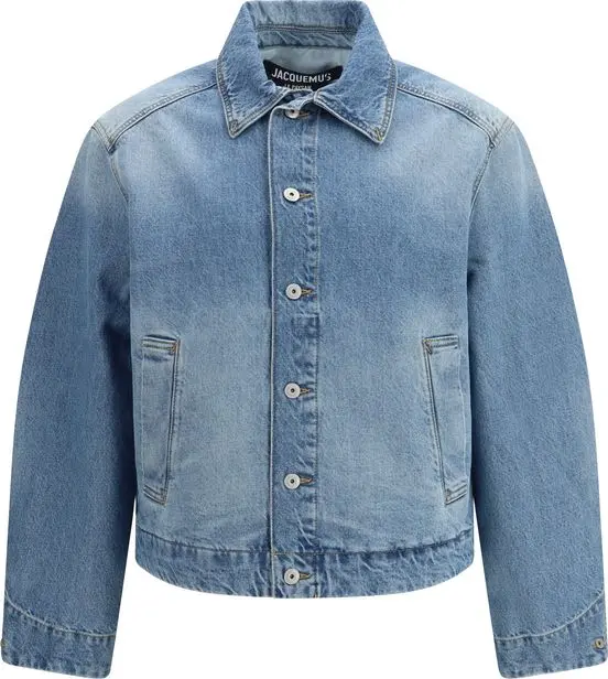Blue Polyamide Denim Jacket