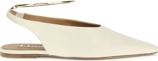 Beige Goatskin Ballet Flats