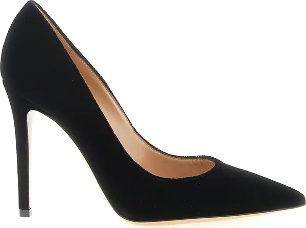 Black Textile High Heel Pumps