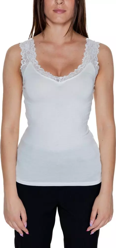 White Viscose Tank Tops