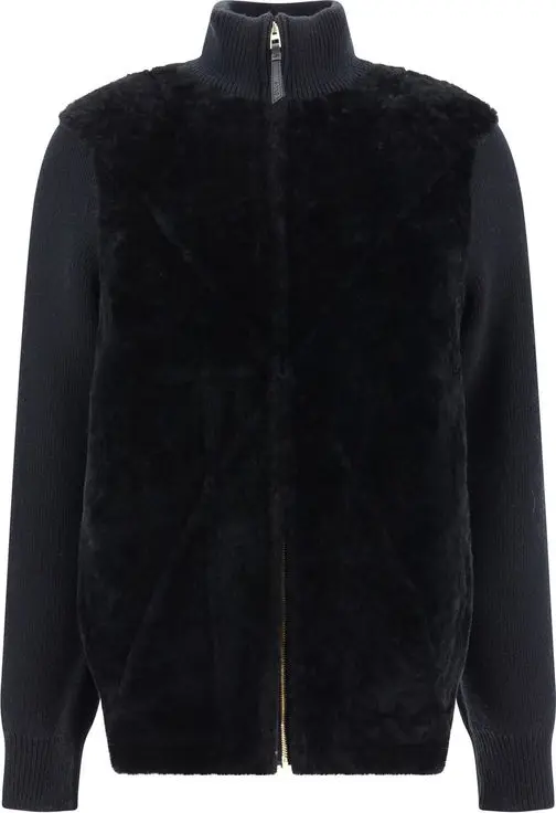 Black Lamb Fur Full-Length Jacket
