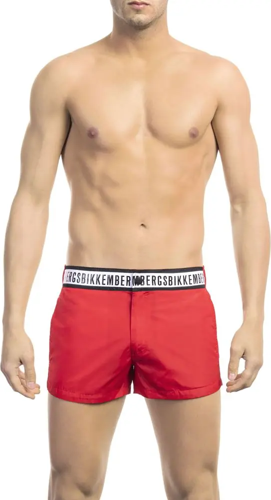 Black Polyamide Men Swimsuit