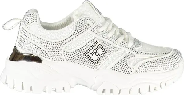 White Polyester Sneaker