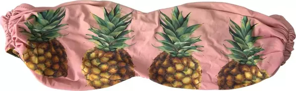Pink Printed Beachwear Bikini Top Swimsuit