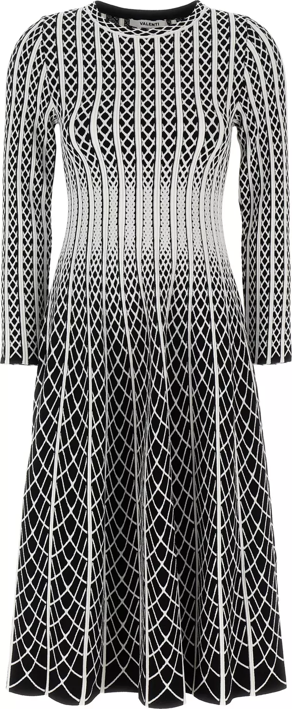 Bicolor Viscose Midi Skirt