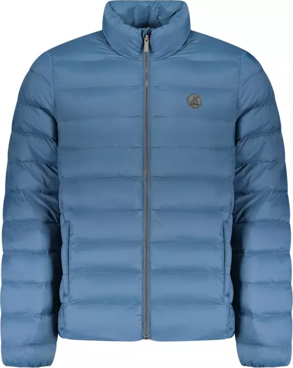Blu Polyester Men's Jacket