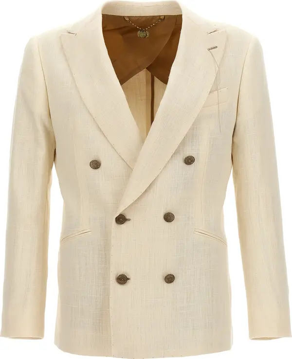 White Silk Blazer