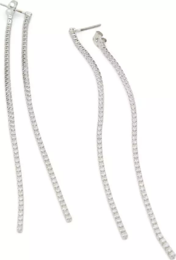 Silver Elastane Earrings