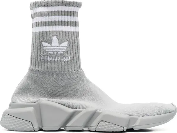 Gray Nylon Athletic Sneakers