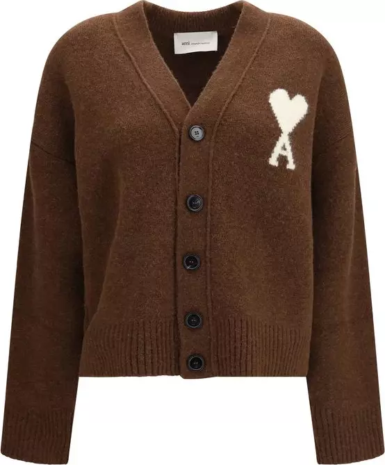 Brown Alpaca Vicugna Pacos Cardigan