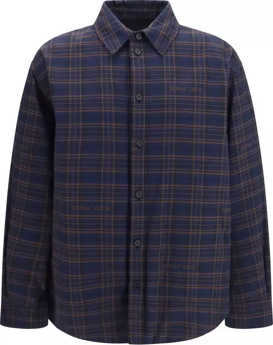 Blue Cotton Pattern Shirt