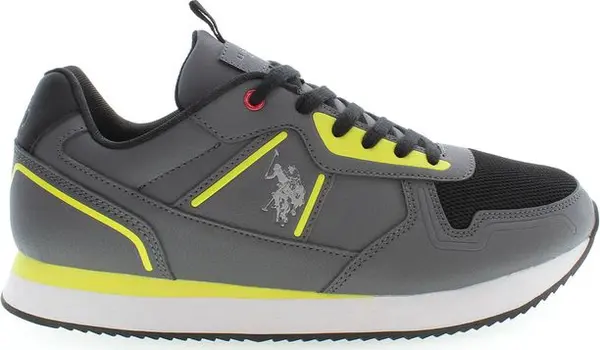 Grey Polyester Men's Sneaker