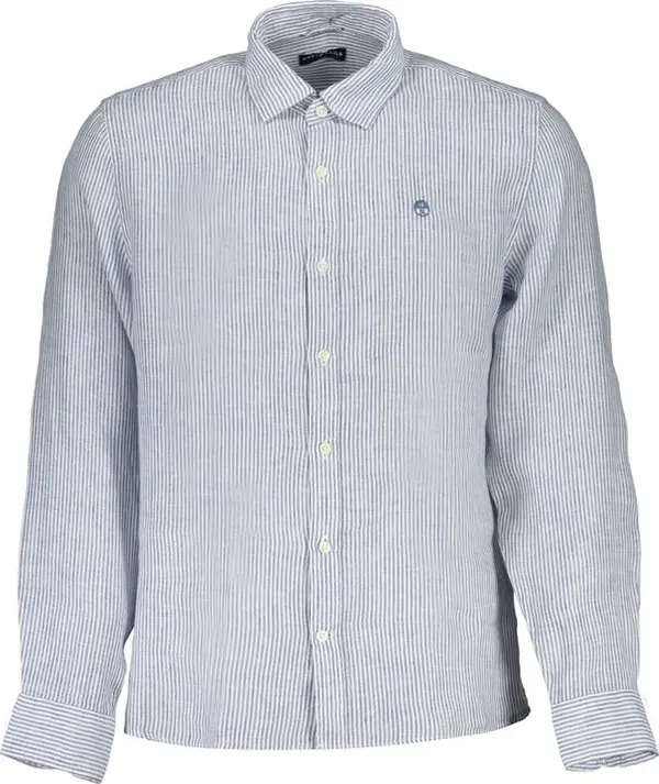Blue Linen Men Shirt