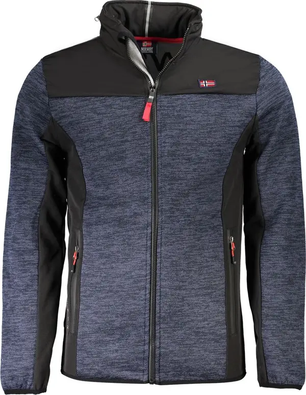 Blue Polyester Men's Jacket