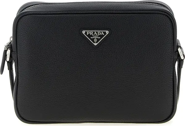 Black Calfskin Crossbody Bag