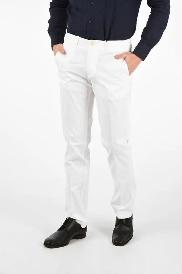 White Cotton Chino Pants