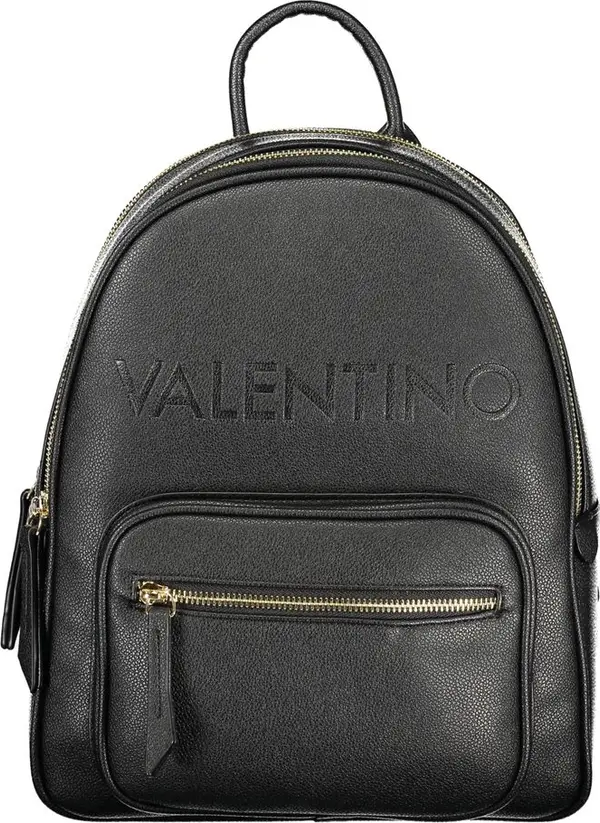 Black Polyurethane Women's Backpack